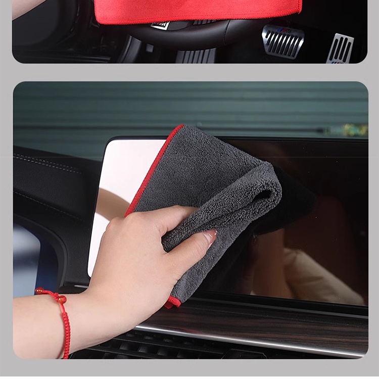 [차량용 페인트 손상 없음] 고흡수성 스웨이드 산호벨벳 양면 타월