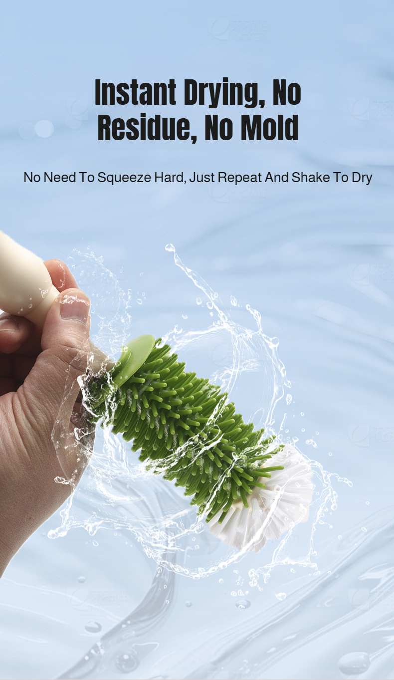 Bottle brush set including storage and cleaning tools