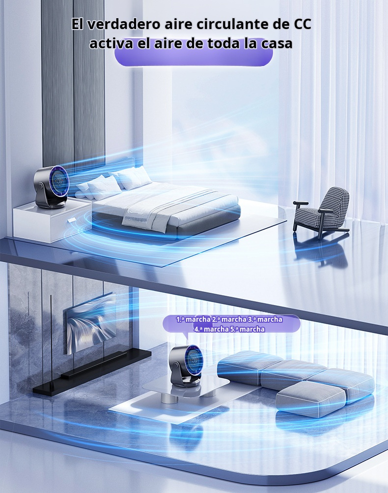 Diseño moderno de ventilador de escritorio 2025