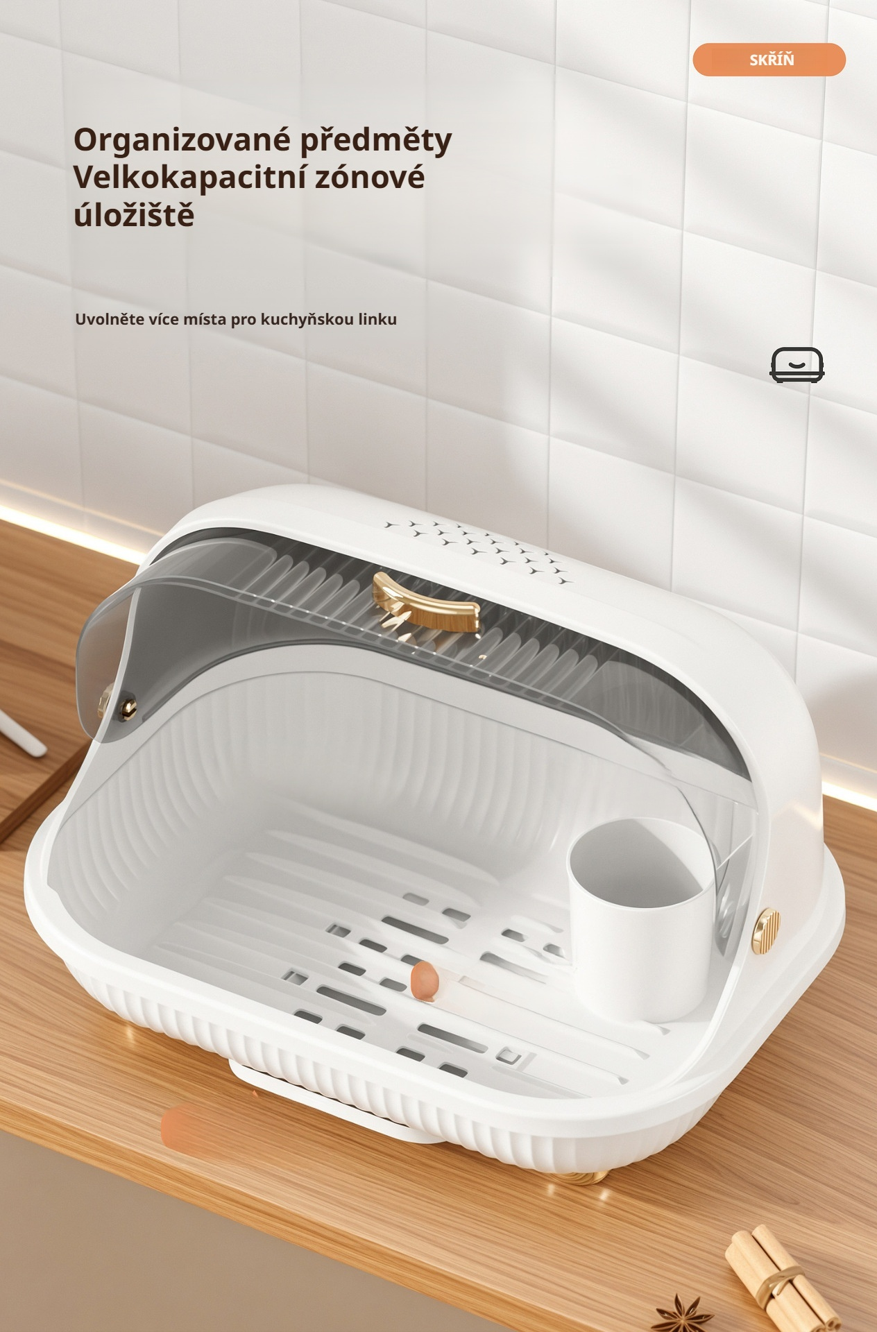 Kuchyňská krabice na talíře a misky