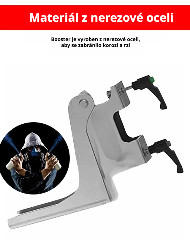 Detailní pohled na nerezový zahradní nástroj