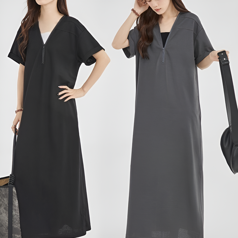 着痩せロングワンピース