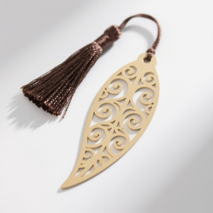 Čínský zlatý záložka s vyřezávaným vzorem (sada 2 kusů)