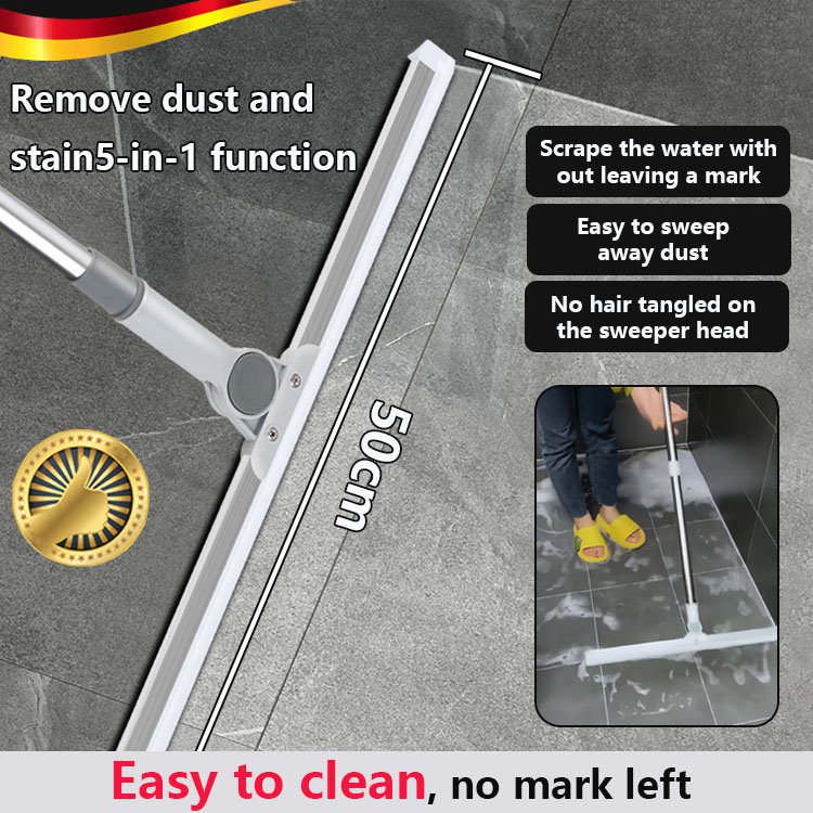 Home retractable handle squeegee bathroom silicone floor scraper bathroom magic broom scraper