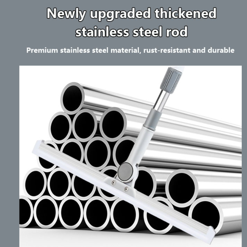 Home retractable handle squeegee bathroom silicone floor scraper bathroom magic broom scraper