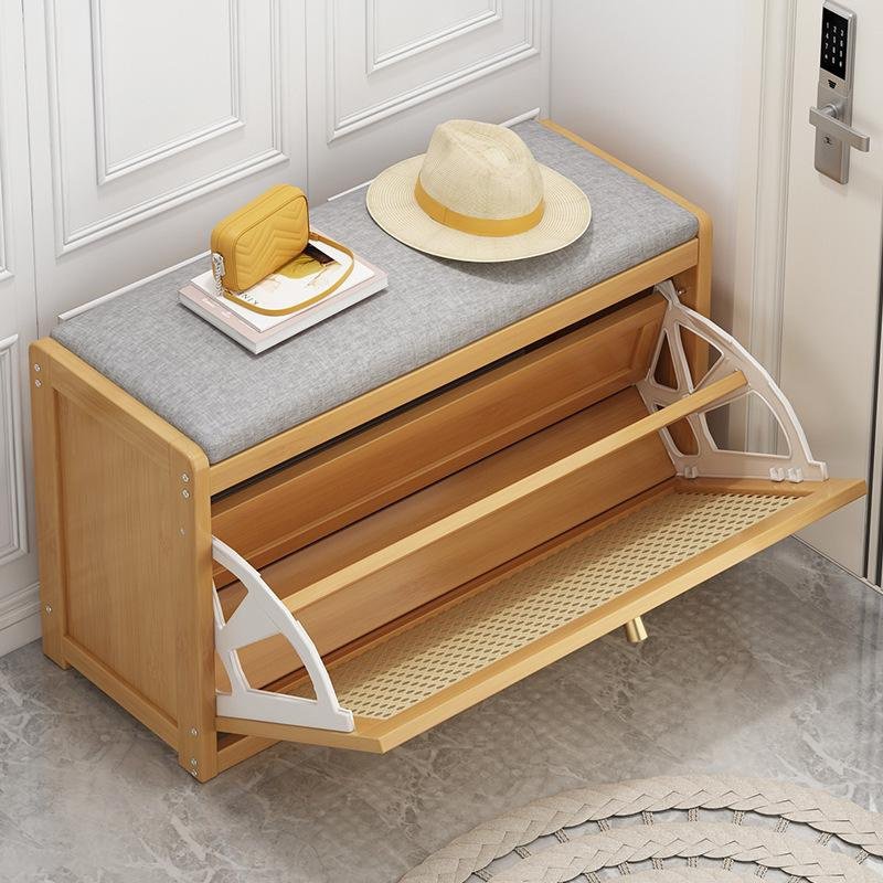 Shoe changing bench home door can sit shoe rack entrance door shoe cabinet bench integrated new Ital