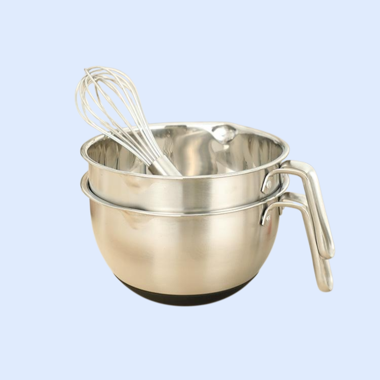 스테인리스 스틸 손잡이 실리콘 바닥 믹싱볼