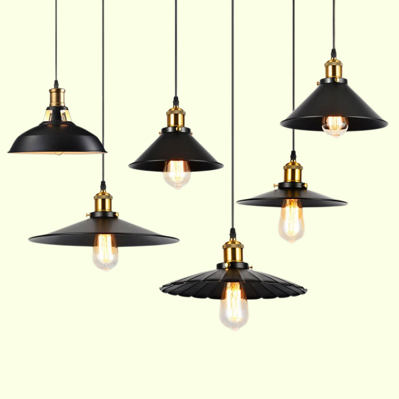 복고풍 블랙 샹들리에