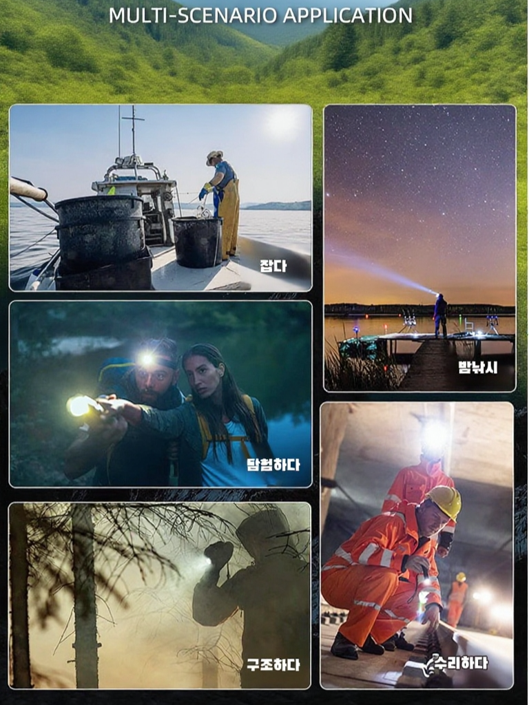 삼등 고휘도 COB 측면 라이트 손전등