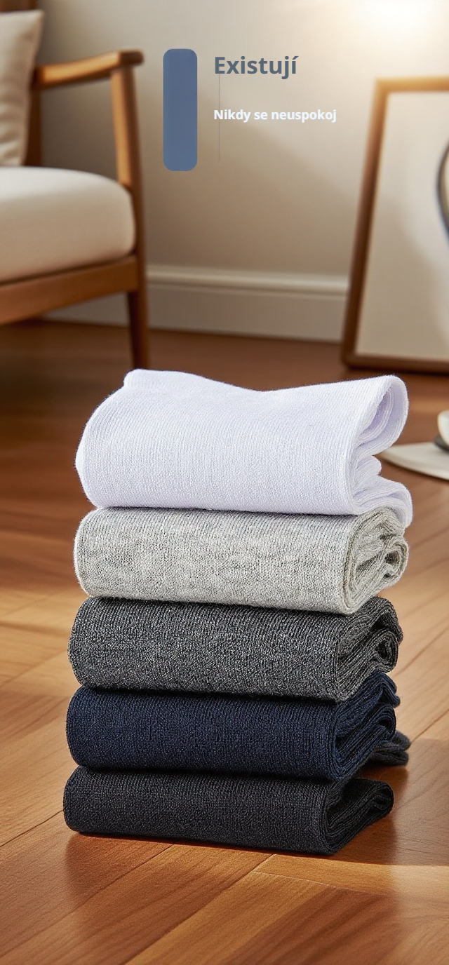 Prodyšné bavlněné sportovní ponožky v bílé barvě