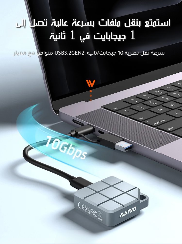قرص صلب محمول عالي السرعة (نقل البيانات في 1 ثانية)