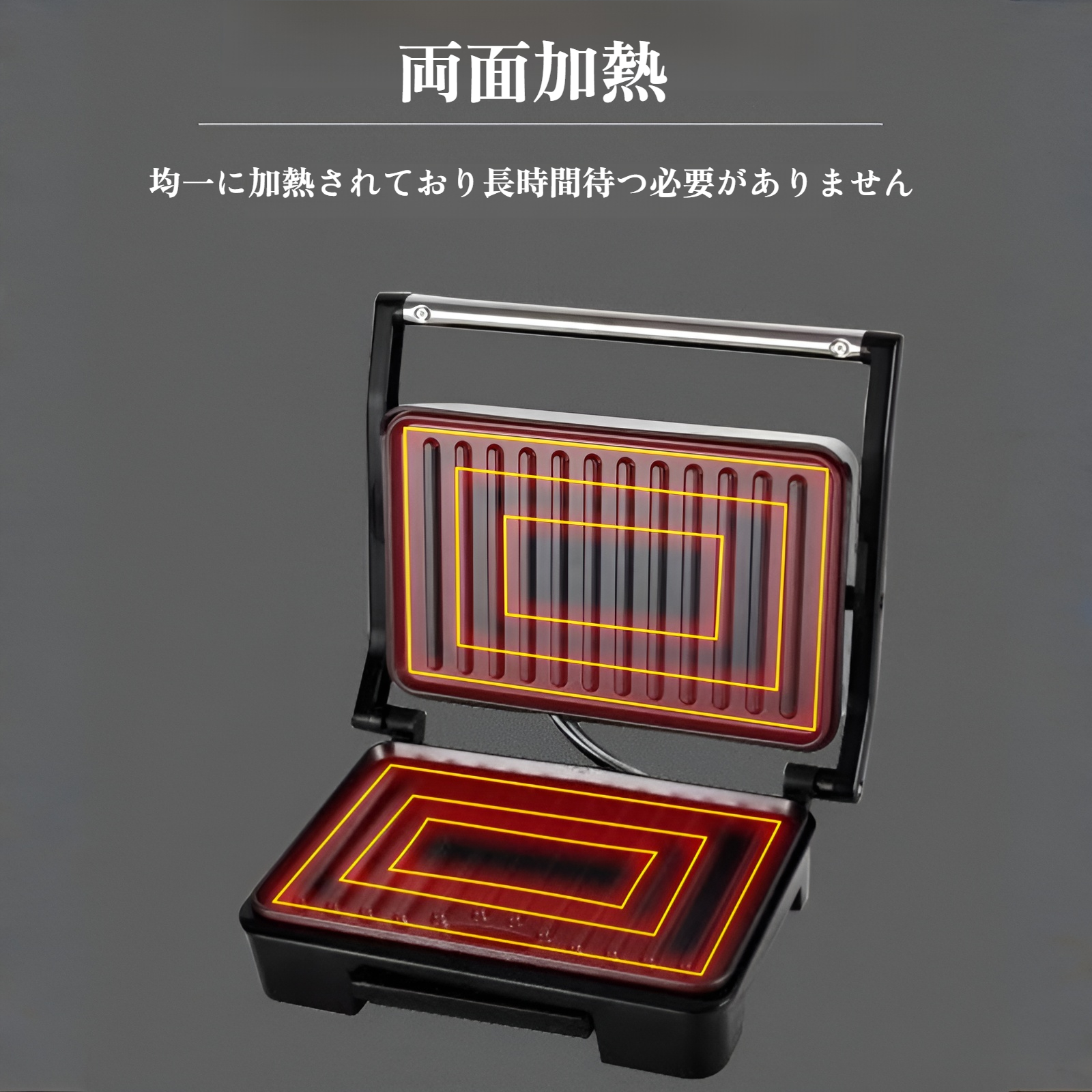 ホットサンドメーカー 電気 ワッフルメーカー コンパクト ホット サンドメーカー パンケーキメーカー マルチサンドイッチ 厚焼 ホットサンドマシン ワッフルプレート付き 丸洗い お手入れ簡単 新生活 