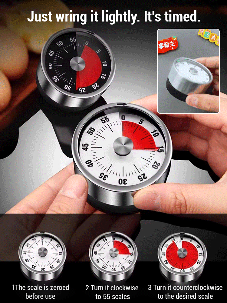 【Time Management】Multi-purpose stainless steel timer