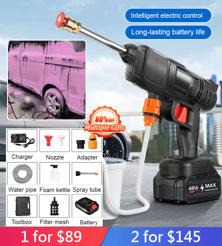 Household electric high-pressure car wash water gun