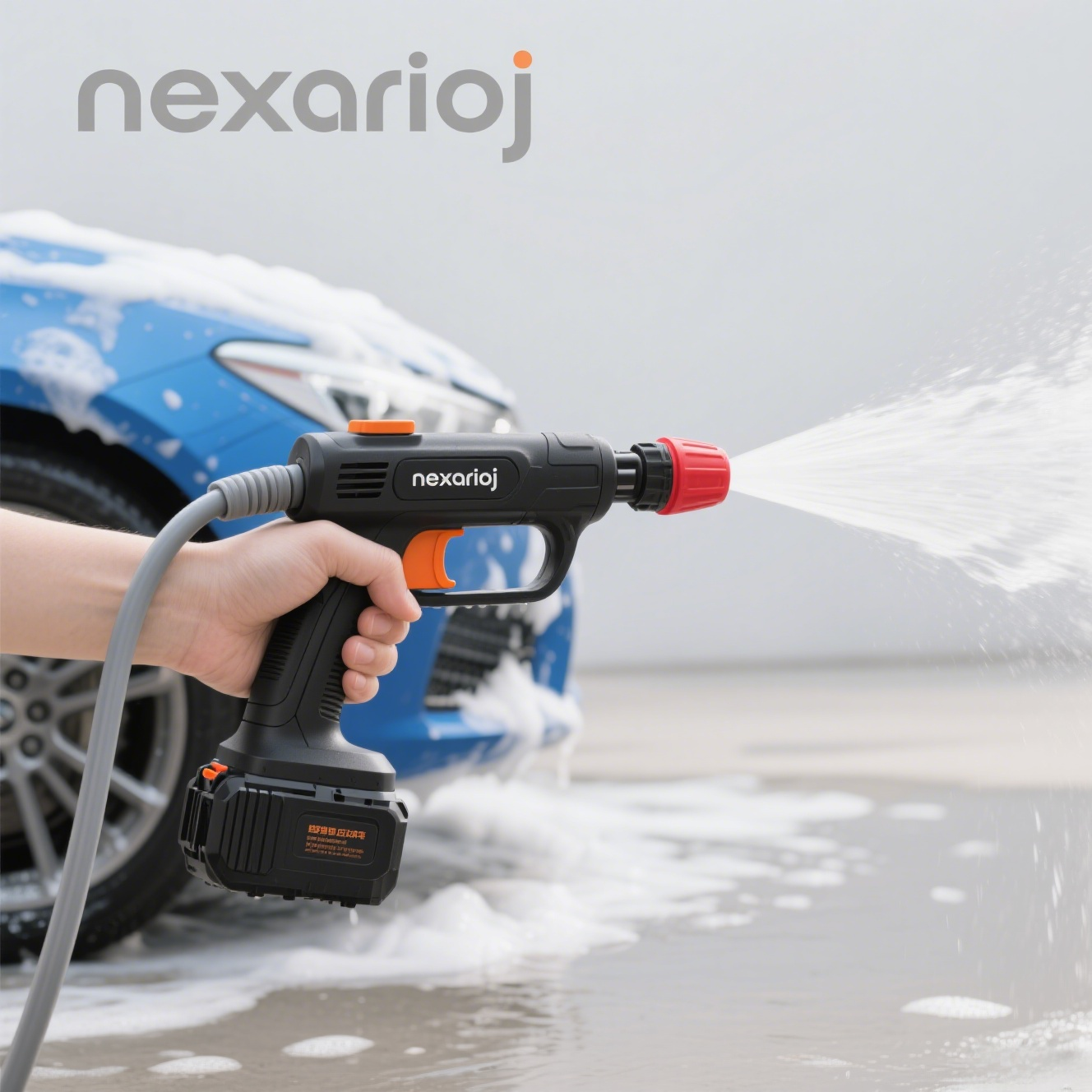 Lavar el coche con pistola de agua