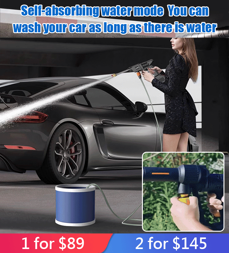 Household electric high-pressure car wash water gun
