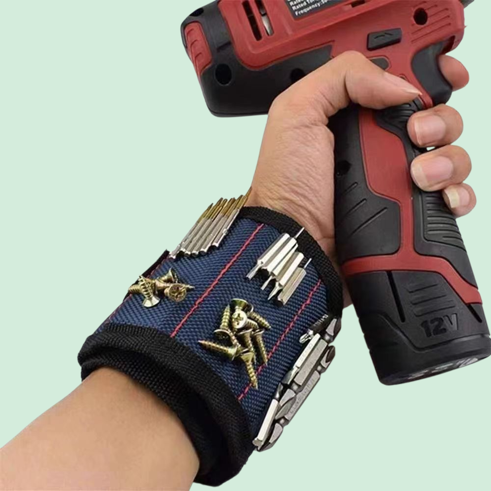 磁気リストバンド付きの裏打ち付き金属工具