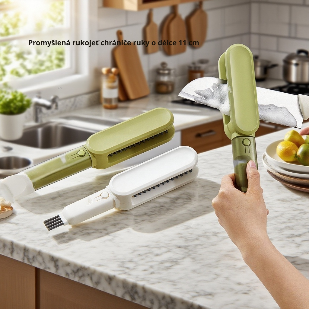 Kartáč na čištění nožů a mlýnku na maso do kuchyně