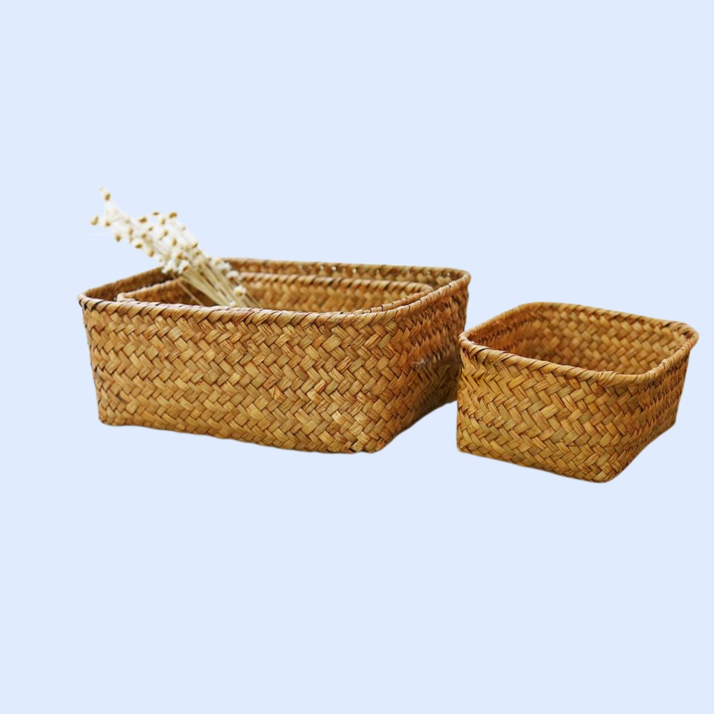 フタなし多用途収納バスケット お菓子・お茶用整理かご