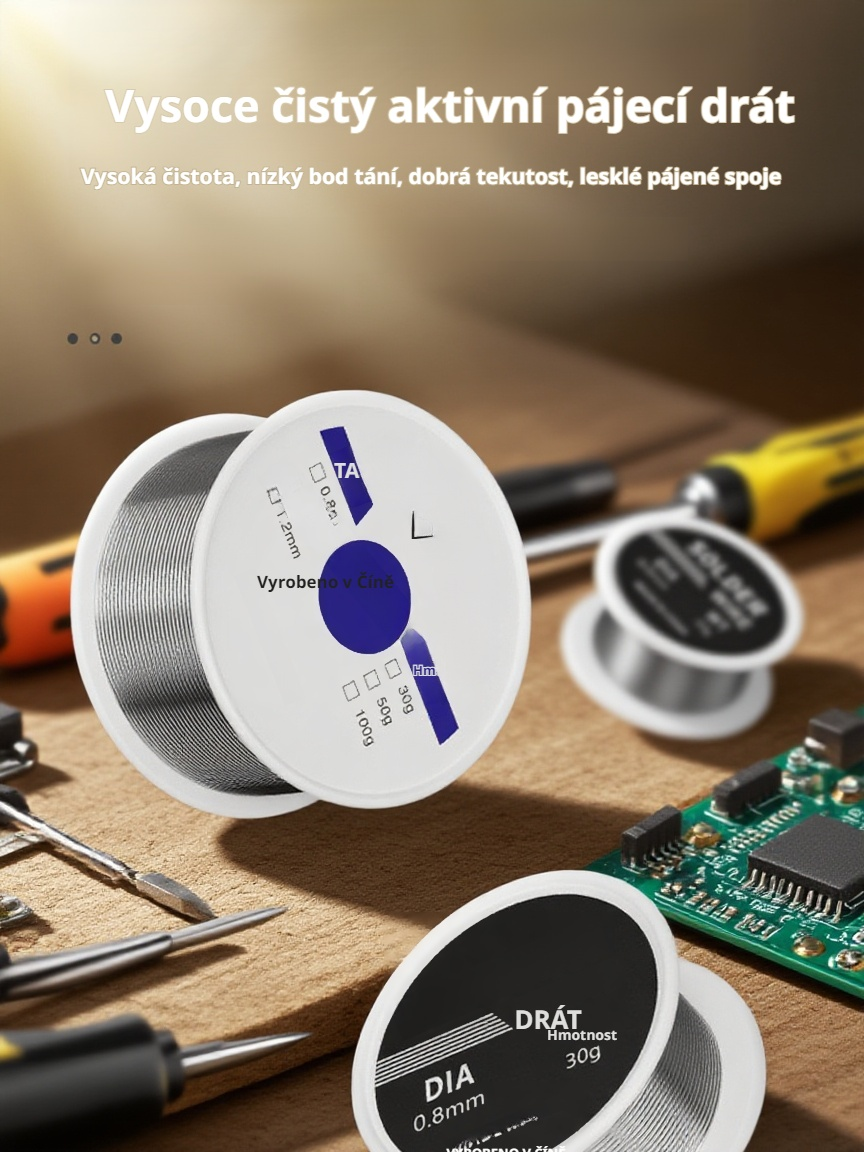  Nízkoteplotní snadno tavitelný pájecí drát