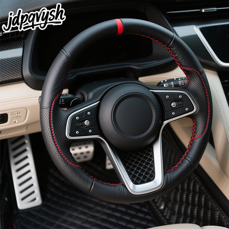 フィット感抜群の車用本革ハンドルカバー