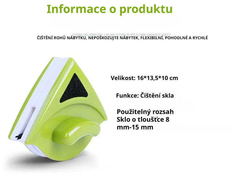Ukázka použití magnetického čističe oken