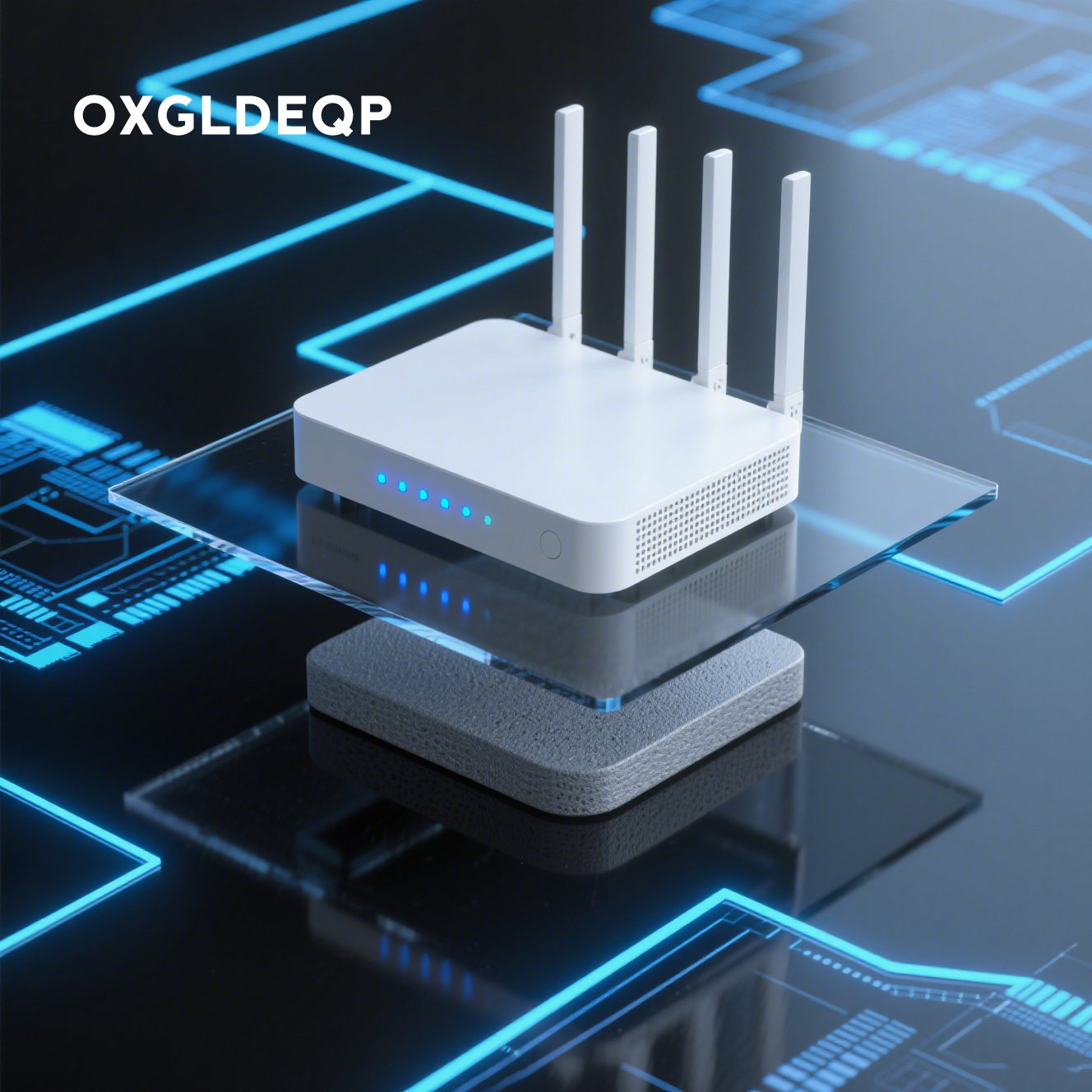 白いルーティングデバイス正面画像