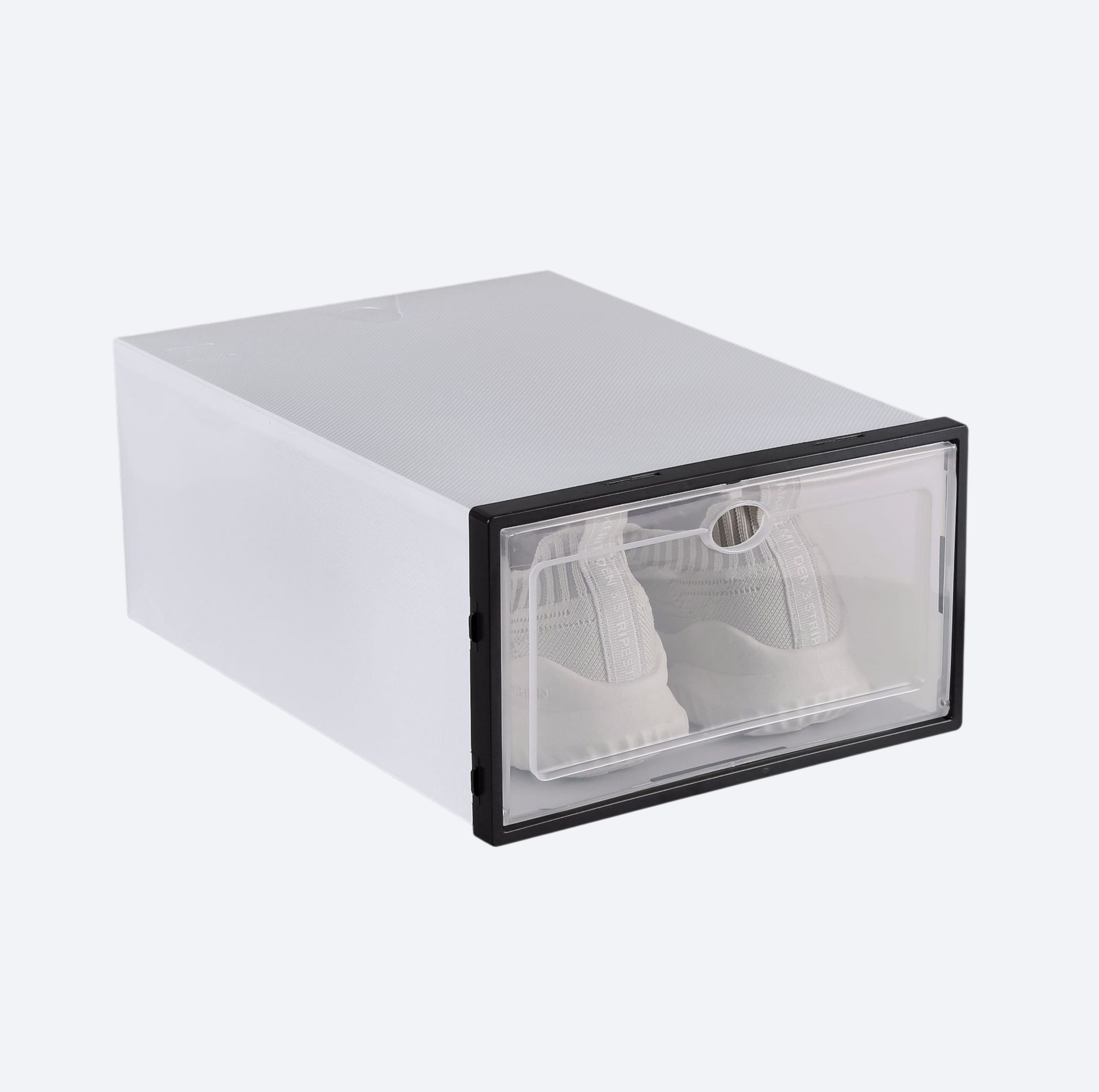 شفافة من البلاستيك مربع تخزين الأحذية