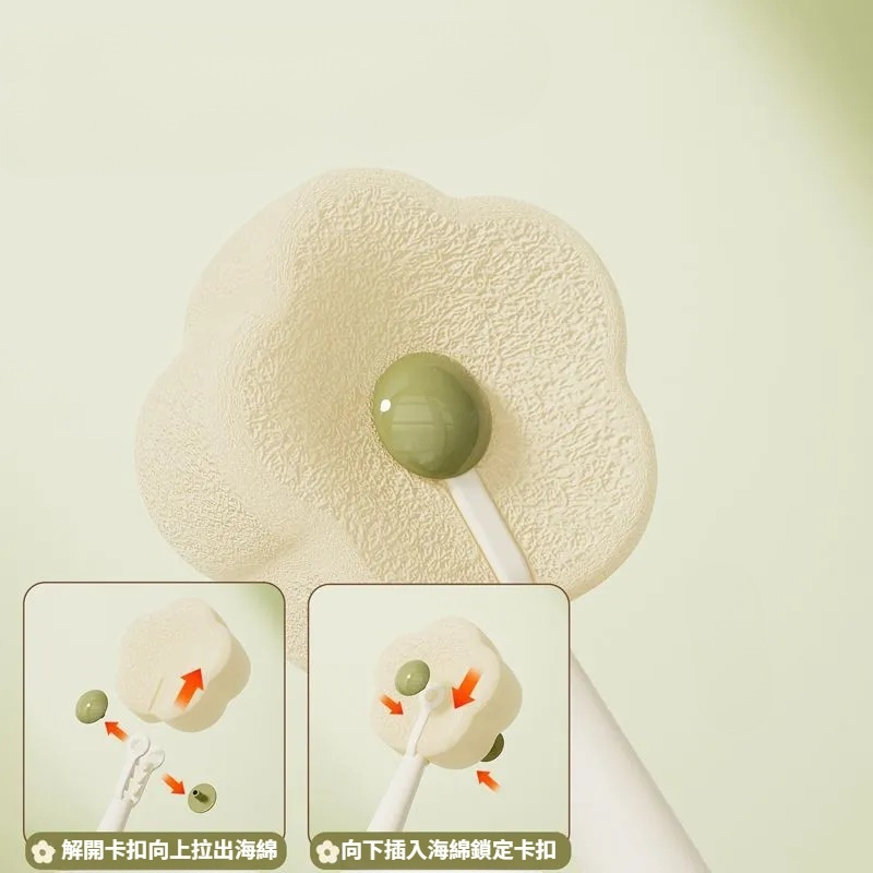 三合一吸盤花朵杯刷