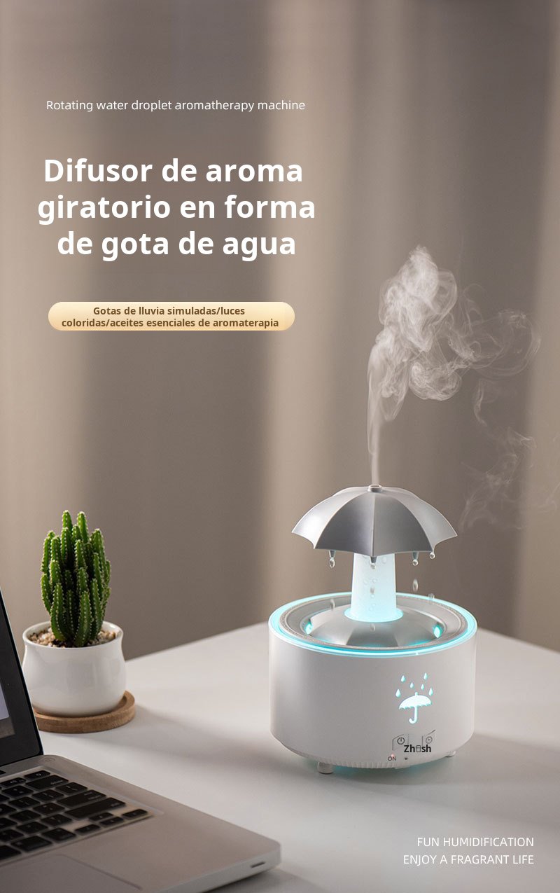Máquina de aromaterapia pequeña para escritorio con niebla grande