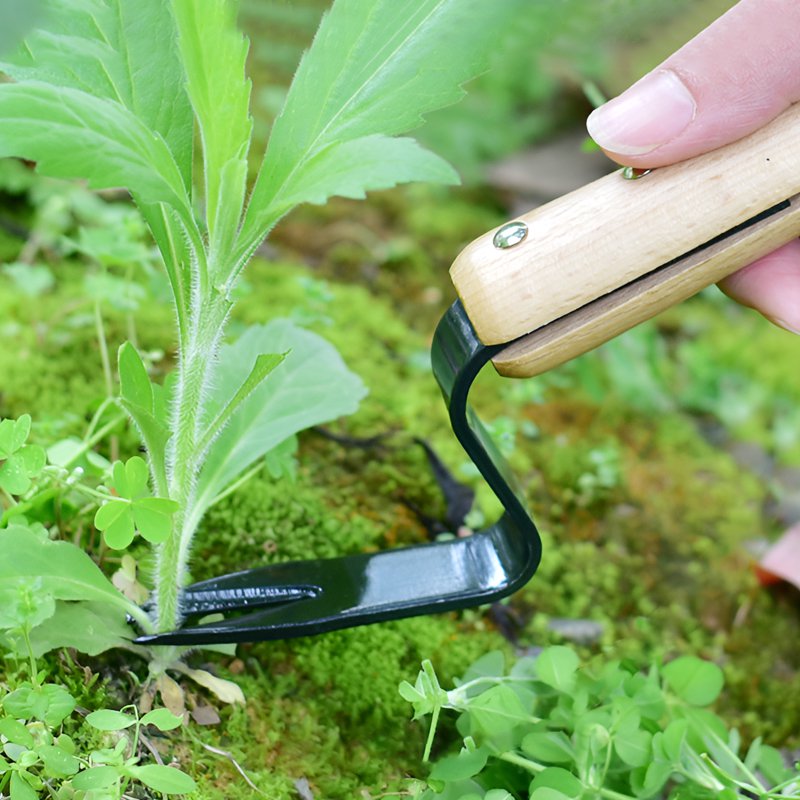 木製ハンドル、フルスチール製草引きフォーク