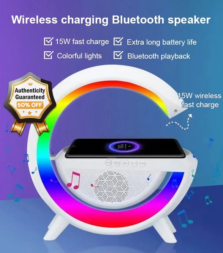 Smart Bluetooth ambient light wireless charging speaker
