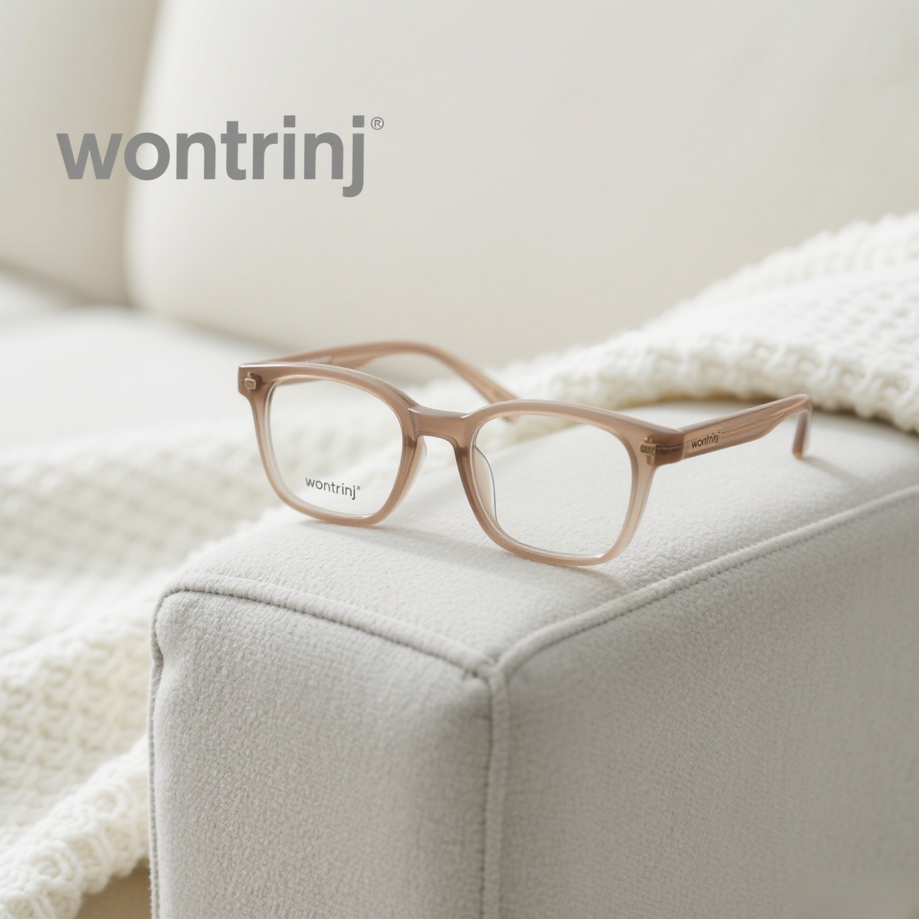 แว่นไร้กรอบติดเพชร กันแสงสีฟ้า แฟชั่่น