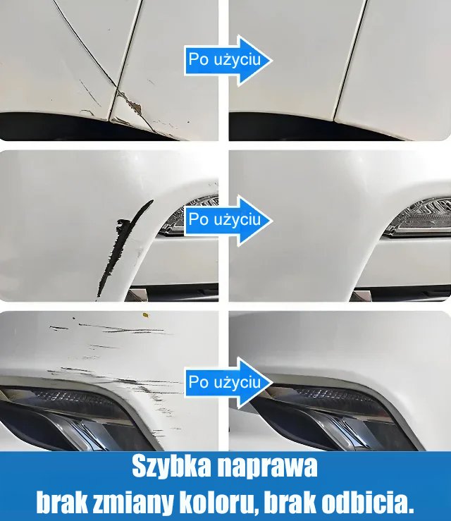 Wosk do szybkiej naprawy zarysowań lakieru samochodowego łatwo usuwa rysy i plamy.