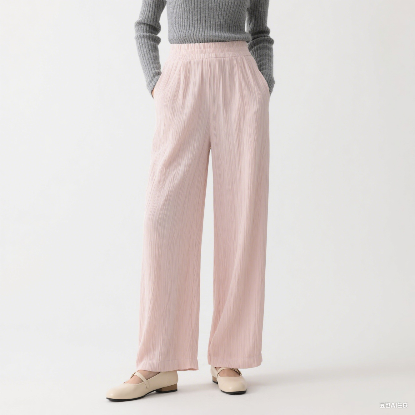 와이드 텍스처 팬츠