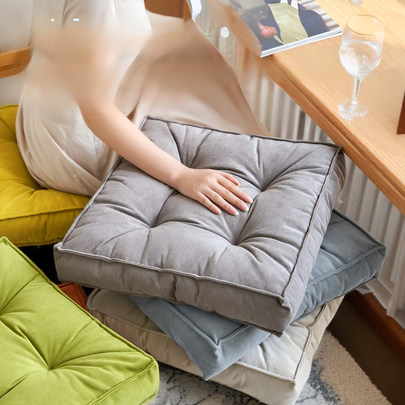 コットンとリネンの通気性のある滑り止めおならパッド