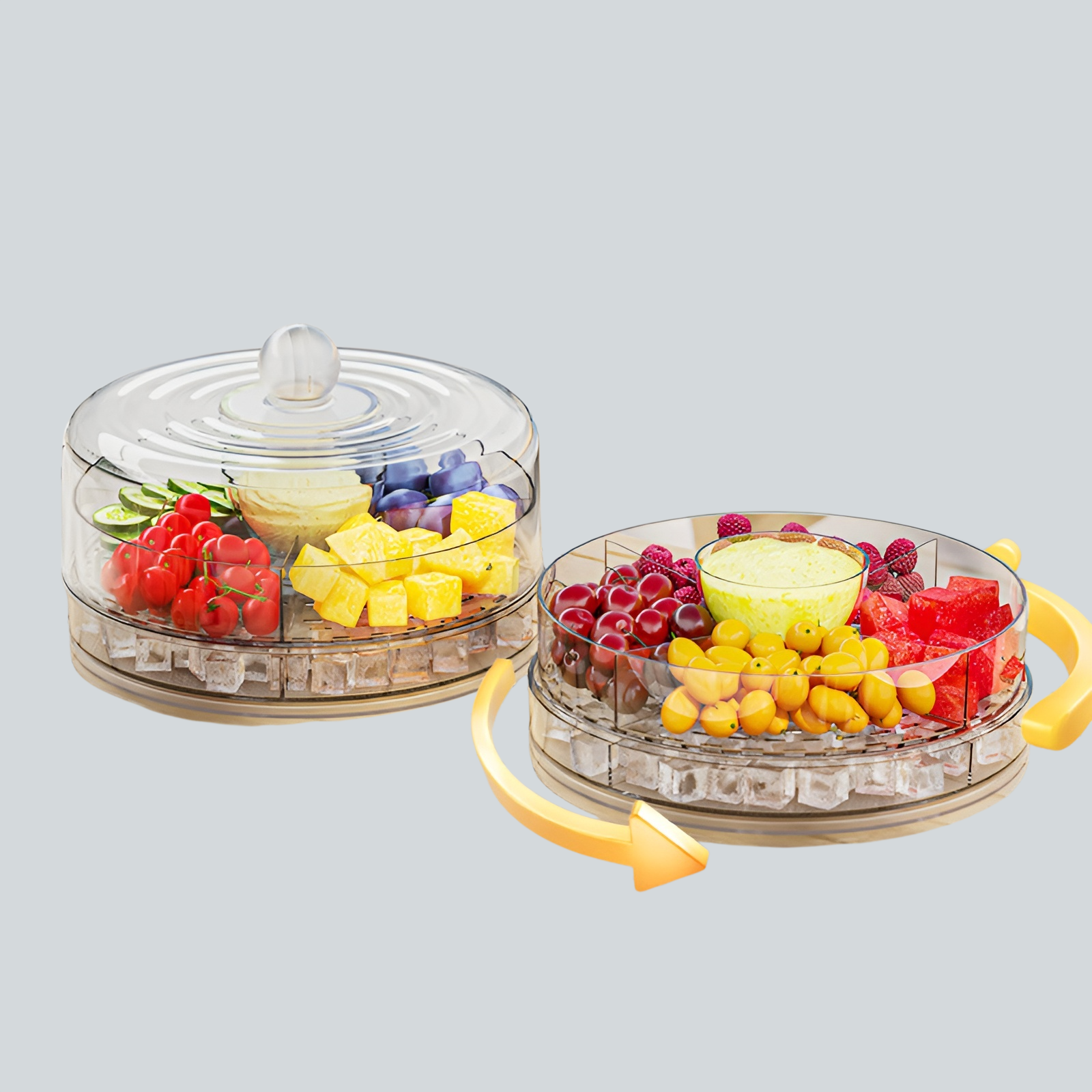 Outdoor ice storage box with 4 compartments and food grade