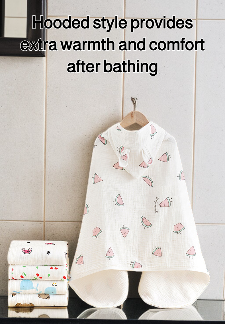 Ultra Soft and Absorbent Hooded Baby Towel