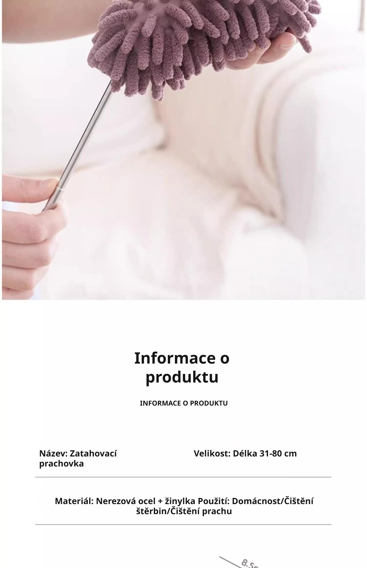 Lehká prachovka na čištění interiéru auta