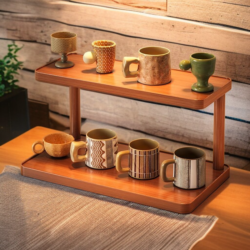 Desktop storage rack cup storage rack dining table countertop workstation water cup coffee cup tea s