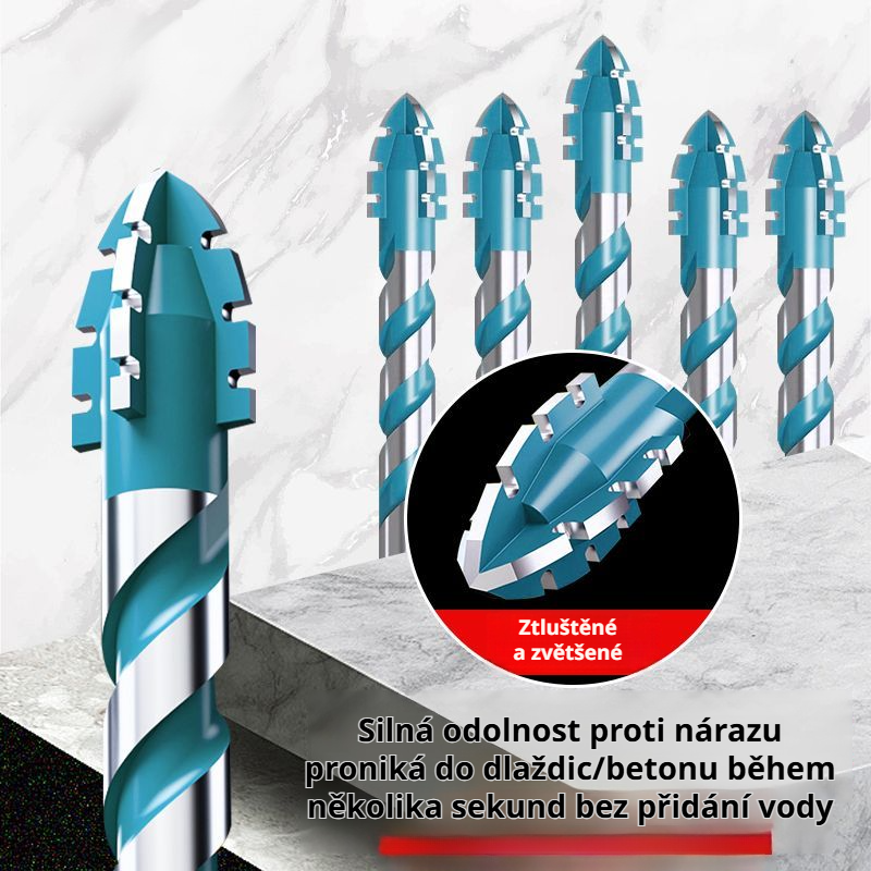 Karbidový vrták na broušení s dosažením suchého vrtání, vhodný pro dlaždice