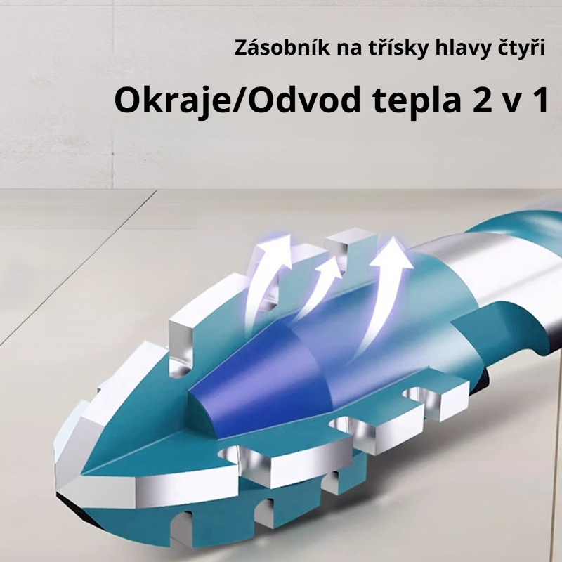 Karbidový vrták na broušení s dosažením suchého vrtání, vhodný pro dlaždice