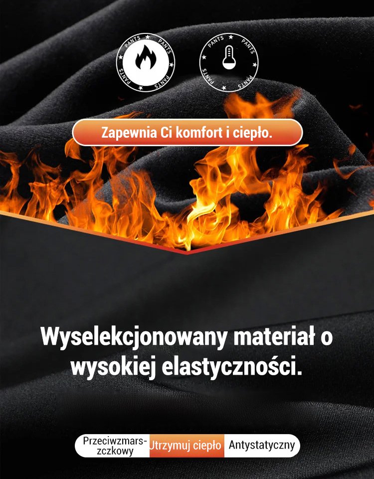Wysokiej jakości spodnie garniturowe ocieplane