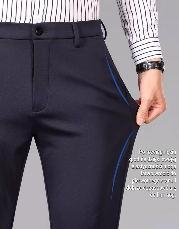 Wysokiej jakości spodnie garniturowe ocieplane