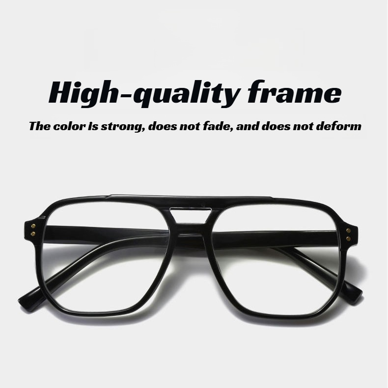 HD retro square frame presbyopia glasses