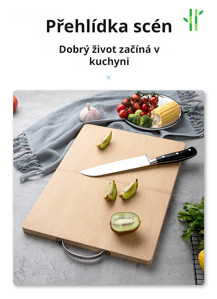 Snadno čistitelné bambusové prkénko