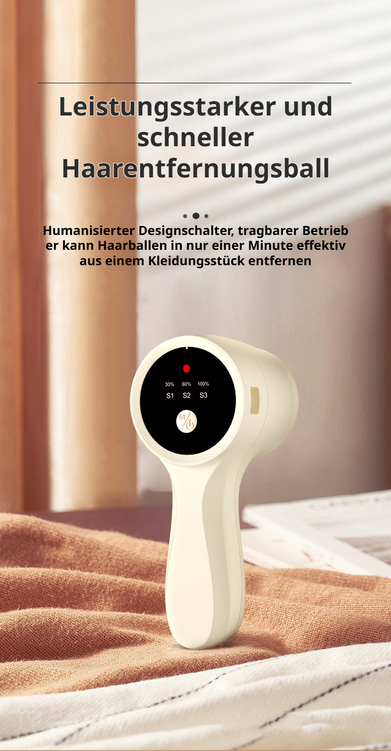Effizienter Haushaltsrasierer entfernt Haarballen
