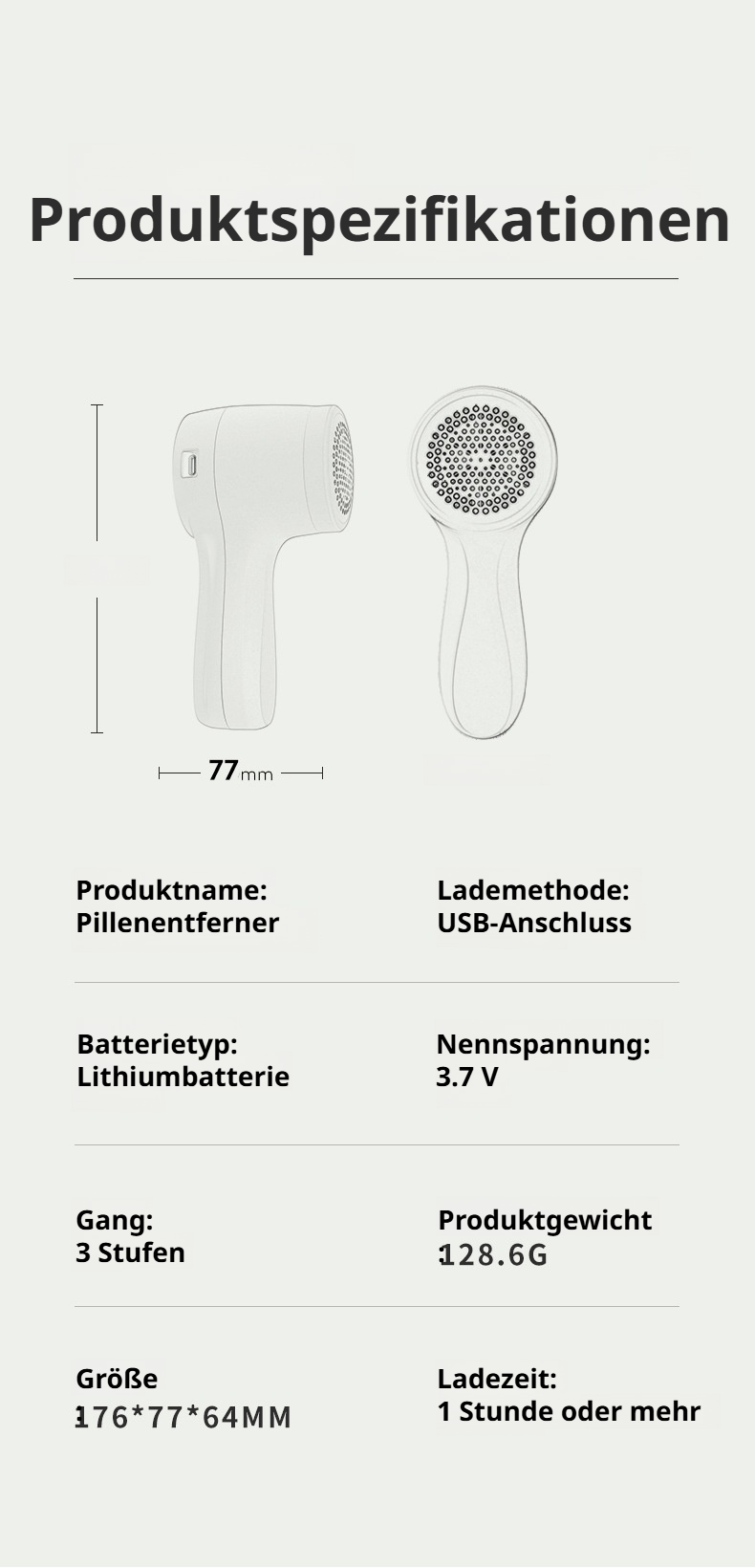 Haushaltsgerät zum Entfernen von Knötchen