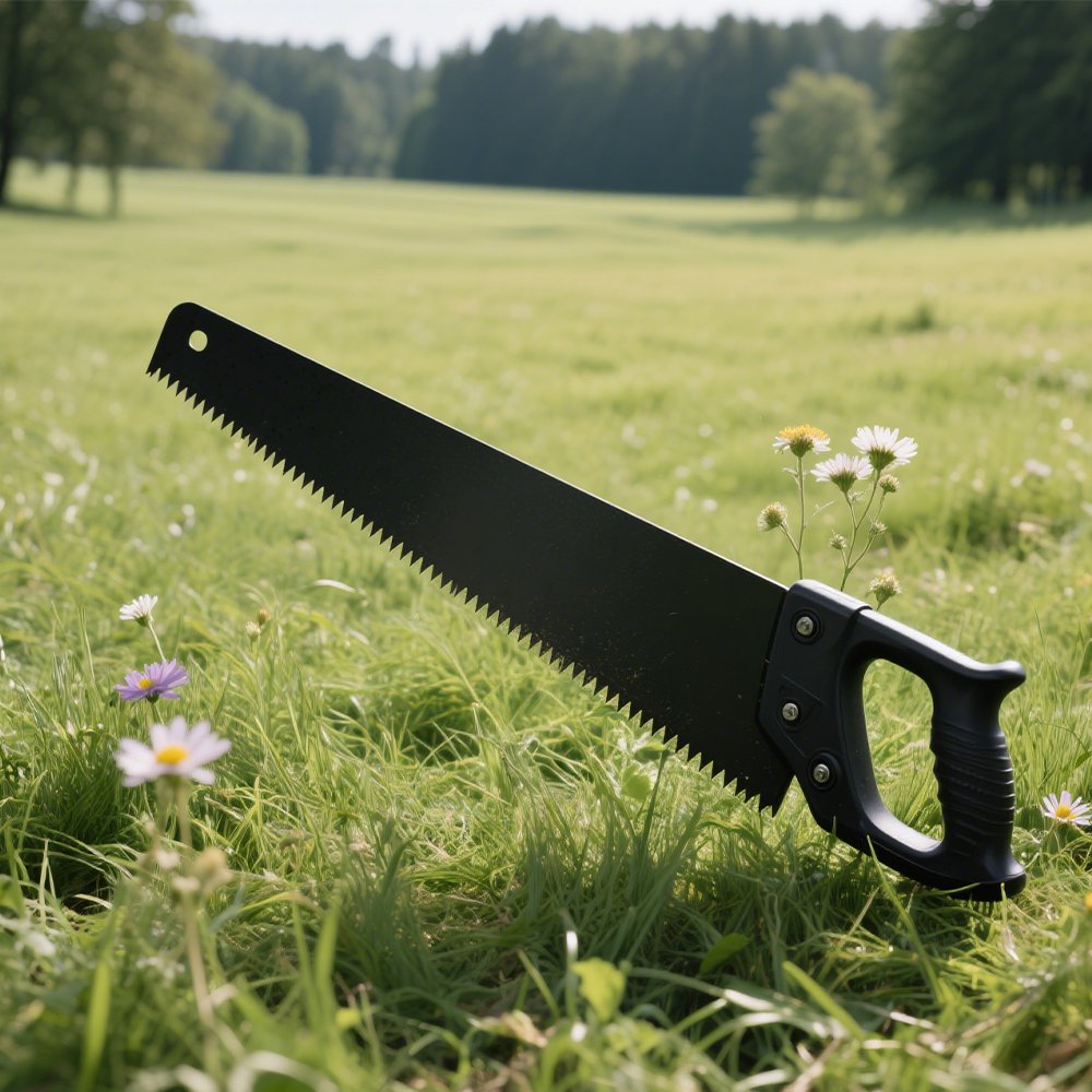 매우 긴 두꺼운 이빨 톱