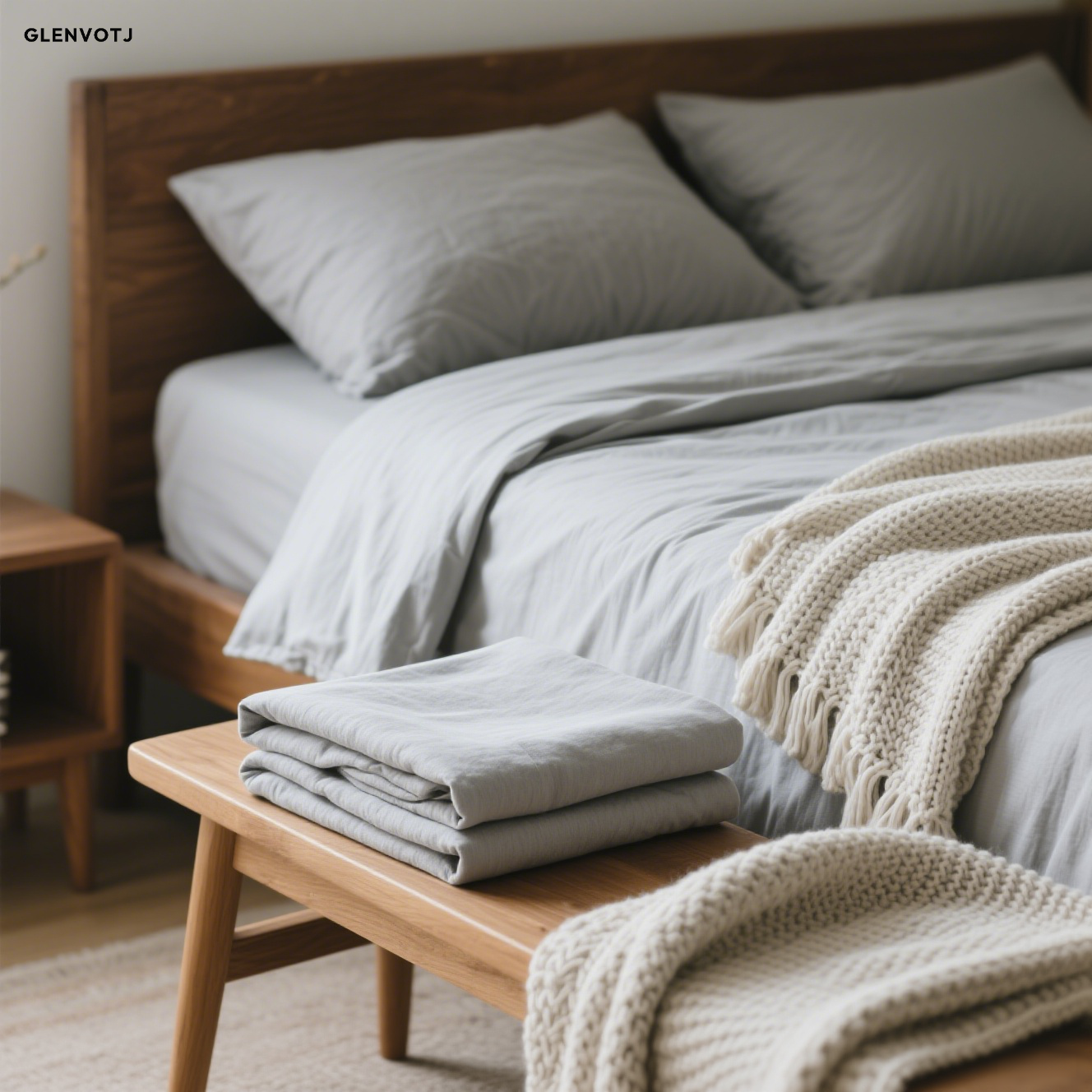 Lehký luxusní povlak na prošívanou přikrývku šedé barvy